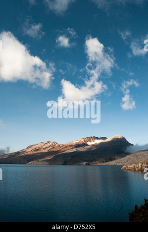 La Plaza lagoon and La Plaza peaks Stock Photo