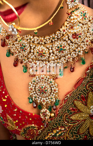 Indian bride in traditional wedding dress Stock Photo