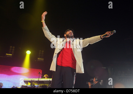 Juan Luis Guerra perfoming on his tour A Son de Guerra held at the Coliseo De Puerto Rico Hato Rey, Puerto Rico - 13.08.11 Stock Photo