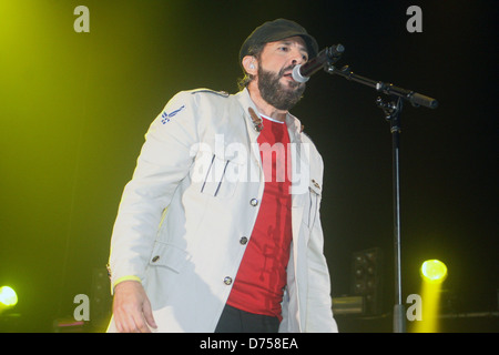 Juan Luis Guerra perfoming on his tour A Son de Guerra held at the Coliseo De Puerto Rico Hato Rey, Puerto Rico - 13.08.11 Stock Photo