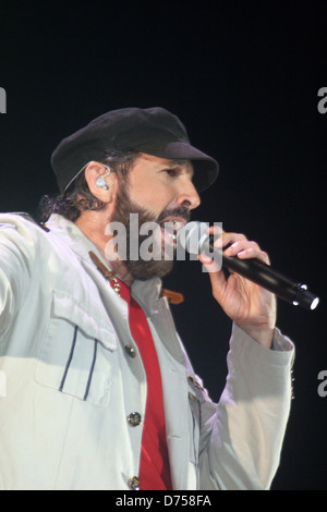 Juan Luis Guerra perfoming on his tour A Son de Guerra held at the Coliseo De Puerto Rico Hato Rey, Puerto Rico - 13.08.11 Stock Photo