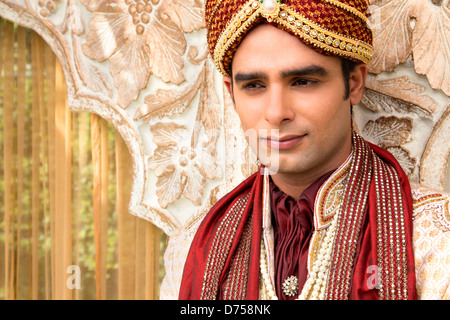 Sehra For Groom In Traditional Indian Wedding Ceremony Stock Photo