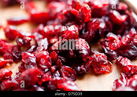 Dried cranberries for cystitis prevention. Stock Photo