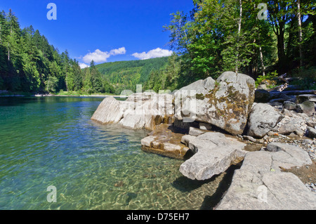 South Fork Skykomish River, Mount Baker-Snoqualmie National Forest, Washington, USA Stock Photo