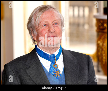 Claude Rich at a ceremony honoring actors Claude Rich, Michel Duchaussoy, and animator Jose Artur at the Ministry of Culture Stock Photo
