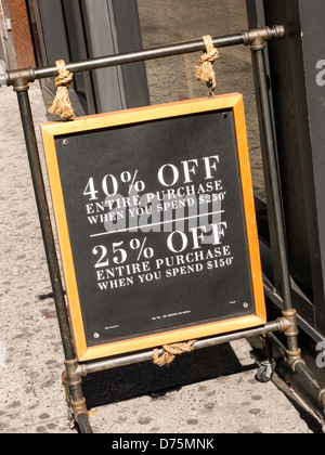 Generic Sale Sign, Retail Store, USA Stock Photo