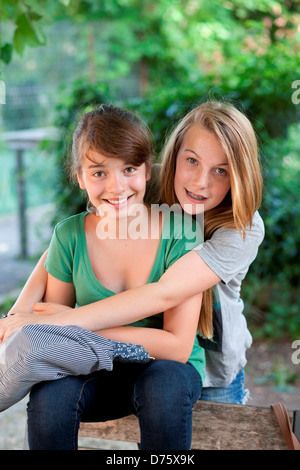 A 13 year old girl with braces on her teeth Stock Photo, Royalty Free ...