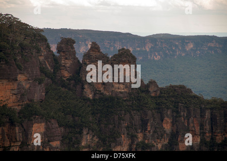 Three Sisters in Jamison Valley,  near Katoomba, NSW, Australia Stock Photo