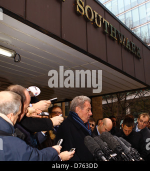 Former Portsmouth chairman Milan Mandaric leaves Southwark Crown Court after being cleared of evading tax London, England - Stock Photo