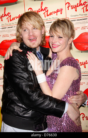 Jeffrey Carlson and Angelica Page Opening Night after party for their Off-Broadway comedy 'Psycho Therapy' held at Sushi Samba. Stock Photo