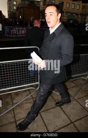 Anthony McPartlin arrives at the 'Britain's Got Talent' auditions at the Hammersmith Apollo London, England - 06.02.12 Stock Photo