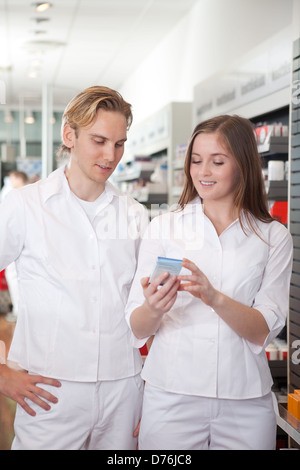 Two Pharmacists in Pharmacy Stock Photo