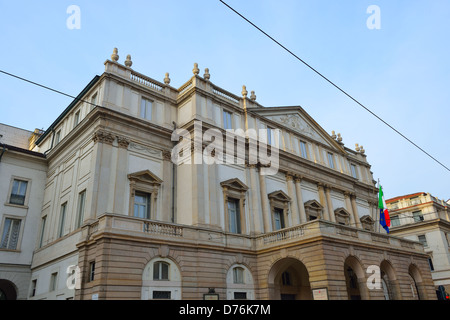 La Scala (Italian: Teatro alla Scala), a world-renowned opera house in Milan, Italy. Stock Photo
