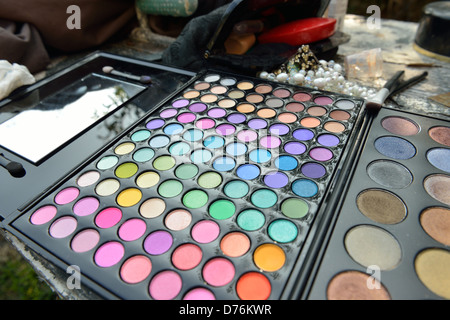 Beautiful 110 Color Eye Shadow Palette Make Up Kit Set Stock Photo