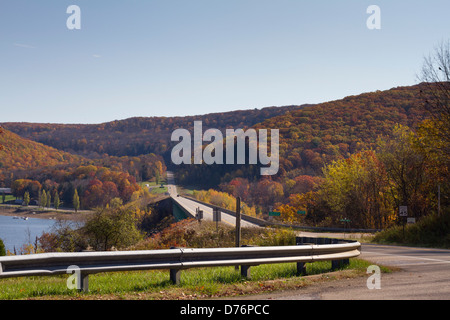 Kinzua Road in the Allegheny National Forest, Pennsylvania in the fall Stock Photo