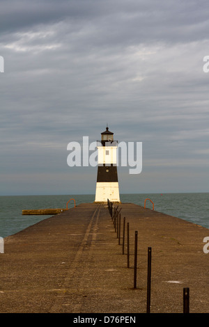 Presque Isle North Pierhead lighthouse, Lake Erie, Pennsylvan Stock Photo