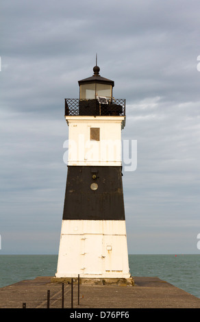 Presque Isle North Pierhead lighthouse, Lake Erie, Pennsylvania Stock Photo