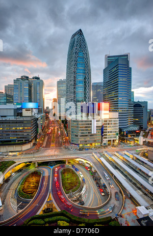 Shinjuku district cityscape of Tokyo, Japan Stock Photo