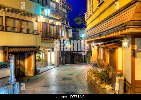 Shibu Onsen, a hot springs resort town in Nagano, Japan. Stock Photo