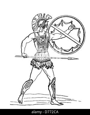 A Hoplite, a citizen-soldier of one of the Ancient Greek city-states of ...