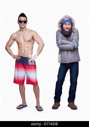 Summer and winter Stock Photo