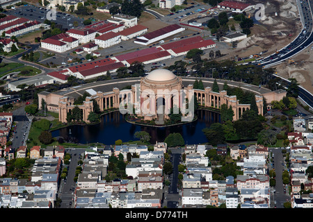 aerial photograph Palace of Fine Arts, San Francisco, California Stock Photo