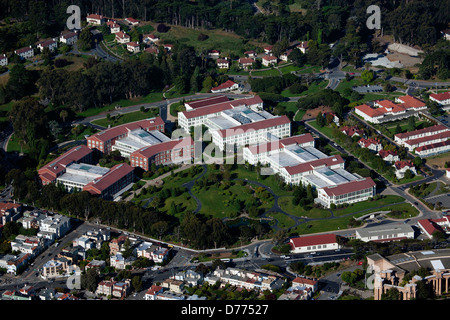 aerial photograph Lucasfilm Letterman Digital Arts Center Presidio of San Francisco Stock Photo