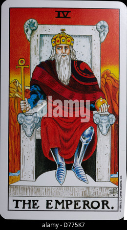 tarot card the Emperor Stock Photo - Alamy