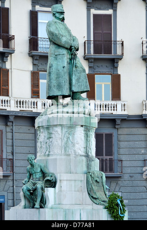 Naples. Campania. Italy. View of the monument in Naples of King Umberto I who ruled Italy from 1878 to 1900. Stock Photo