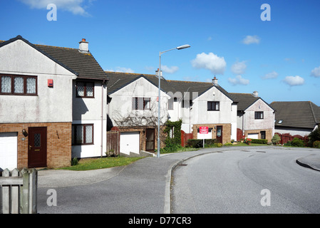 Detached houses suburban housing estate uk Stock Photo