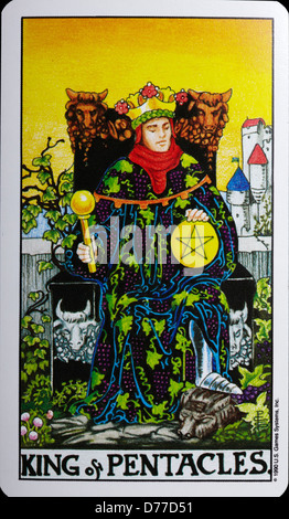 Tarot Card 'King of Pentacles' Stock Photo