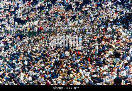 Start of Olympic competition, opening ceremonies, march of nations, in stadium. Atlanta 1996. Stock Photo