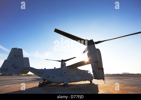 United States Marine Corps MV-22 Osprey Camp Bastion Helmand Province Afghanistan Stock Photo