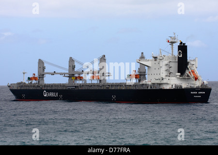 Raven Arrow, a bulk carrier, moored. Stock Photo