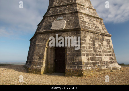 The Hardy Monument, erected in 1844 in memory of Vice Admiral Sir Thomas Hardy who served with Nelson at the Battle of Trafalgar. Dorset, England, UK. Stock Photo