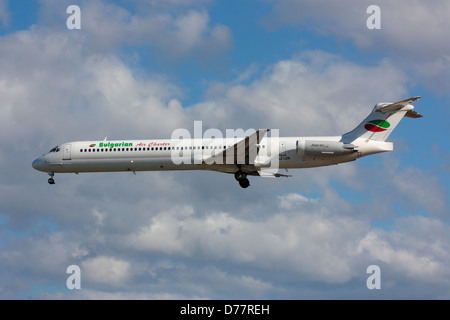 McDonnell Douglas MD-82 of Bulgarian Air Charter Stock Photo