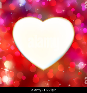 Abstract heart card in red Stock Photo