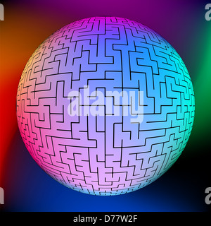 illustration of perfect maze Stock Photo - Alamy