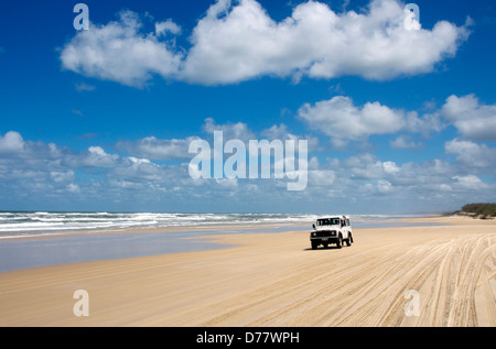 4WD Seventy Five Mile Beach Fraser Island Queensland Australia Stock Photo
