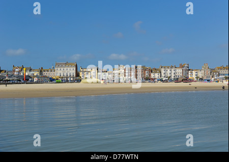 The esplanade Weymouth beach seafront Dorset england uk Stock Photo