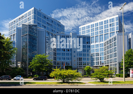 Modern office building in the oversea ring in the city the north, Winterhude, Hamburg, Germany, Europe Stock Photo