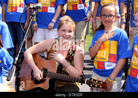 Crystal Bowersox performed 'Promise to Remember Me' on Capitol Hill as part of the 2011 Juvenile Diabetes Research Foundation Stock Photo