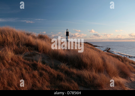 Spurn Point (or Spurn Head ) is a narrow sand spit on the tip of the coast of the East Riding of Yorkshire, UK Stock Photo