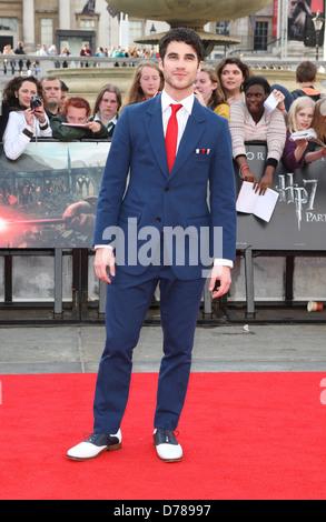 Darren Criss 'Harry Potter and The Deathly Hallows - Part 2' World Premiere - Arrivals London, England - 07.07.11 Stock Photo