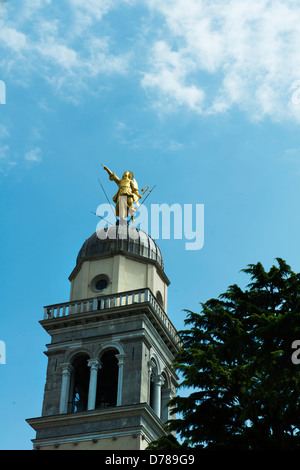 The bell tower in the Castle of Udine Stock Photo