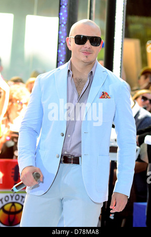 Pitbull performing at the Toyota Concert Series at the 'Today' show in Rockerfeller Center New York City, USA - 01.07.11 Stock Photo