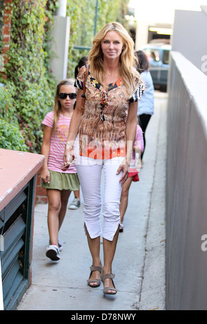 Kimberley Conrad out and about in Beverly Hills with her nanny and children Los Angeles, California - 30.06.11 Stock Photo