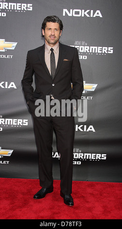 Patrick Dempsey New York premiere of 'Transformers: Dark of the Moon' at TKS Time Square - Arrivals New York City, USA - Stock Photo