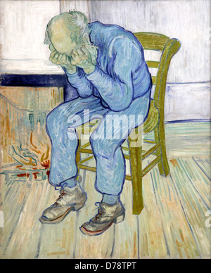 Sorrowing old man.At eternity's gate.Saint Rémy.(1890) by Vincent van Gogh.