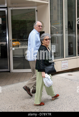 Alan Alda and his wife Arlene Weiss out and about in Manhattan New York City, USA - 28.06.11 Stock Photo